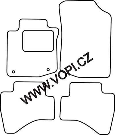 Textil-Autoteppiche Toyota Aygo 2010 - 2014 Carfit (4777)